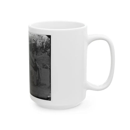 Washington, District Of Columbia (Vicinity). Maj. H.H. Humphreys Two Other Officers And Servant (U.S. Civil War) White Coffee Mug-Go Mug Yourself