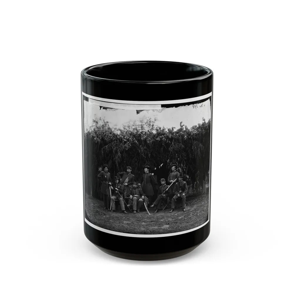 Washington, District Of Columbia (Vicinity). Officers Of 3d U.S. Infantry (U.S. Civil War) Black Coffee Mug-15oz-Go Mug Yourself