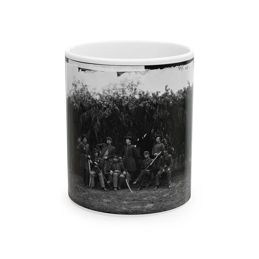 Washington, District Of Columbia (Vicinity). Officers Of 3d U.S. Infantry (U.S. Civil War) White Coffee Mug-11oz-Go Mug Yourself