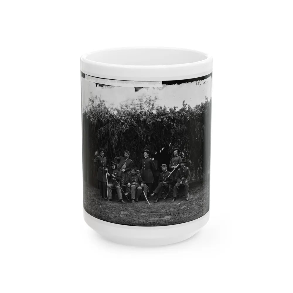 Washington, District Of Columbia (Vicinity). Officers Of 3d U.S. Infantry (U.S. Civil War) White Coffee Mug-15oz-Go Mug Yourself