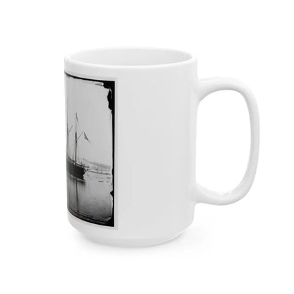 Washington, District Of Columbia. Brazilian Steam Frigate At Navy Yard. Yards Manned On The Occasion Of The President's Visit (U.S. Civil War) White Coffee Mug-Go Mug Yourself