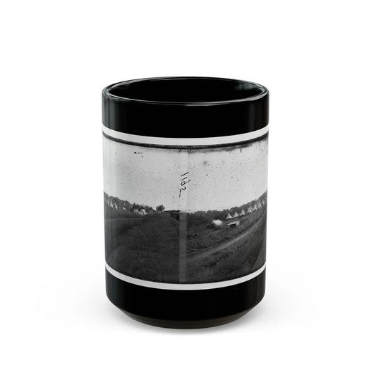 Washington, District Of Columbia. Camp Beside Fort Totten (U.S. Civil War) Black Coffee Mug-15oz-Go Mug Yourself