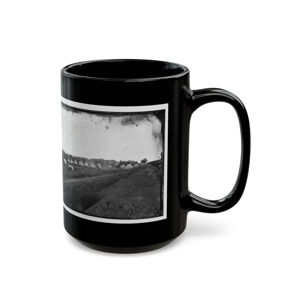 Washington, District Of Columbia. Camp Beside Fort Totten (U.S. Civil War) Black Coffee Mug-Go Mug Yourself