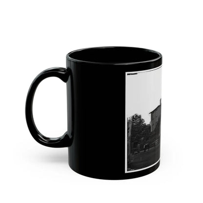 Washington, District Of Columbia. Eight Soldiers In Formation In Front Of Temporary Buildings (U.S. Civil War) Black Coffee Mug-Go Mug Yourself