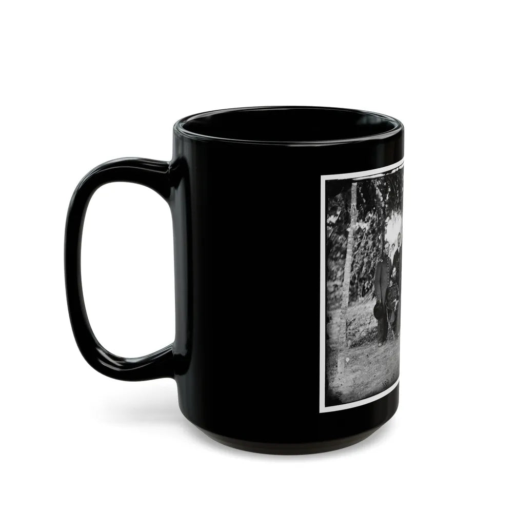 Washington, District Of Columbia. Gen. Jefferson C. Davis And Staff (U.S. Civil War) Black Coffee Mug-Go Mug Yourself