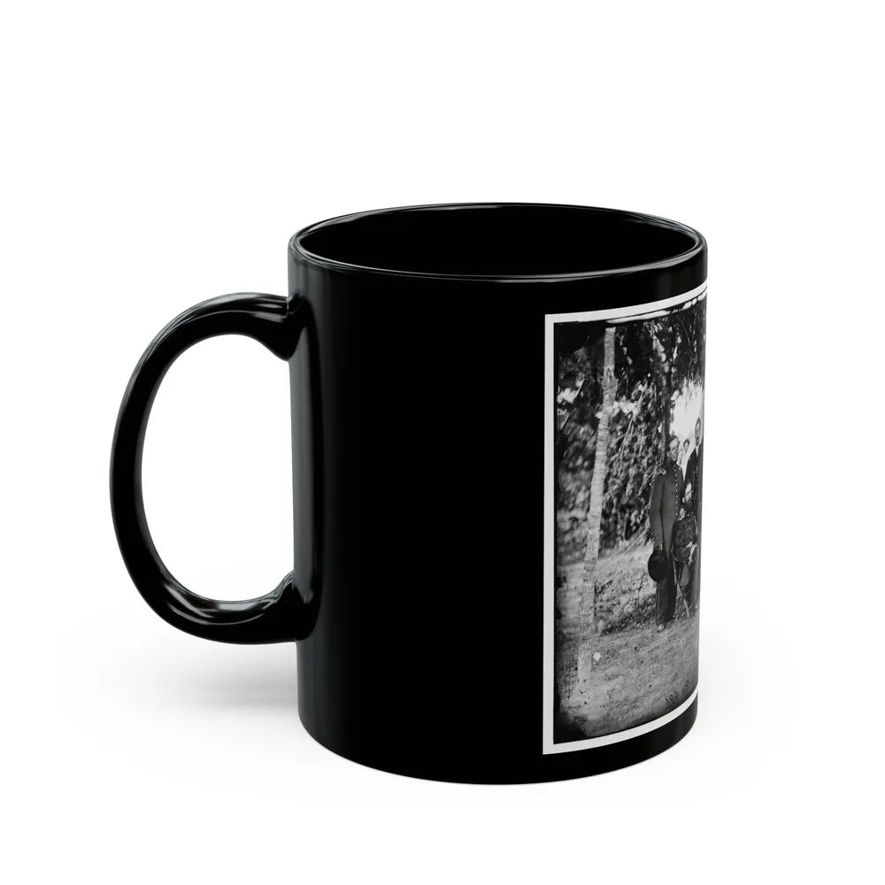 Washington, District Of Columbia. Gen. Jefferson C. Davis And Staff (U.S. Civil War) Black Coffee Mug-Go Mug Yourself