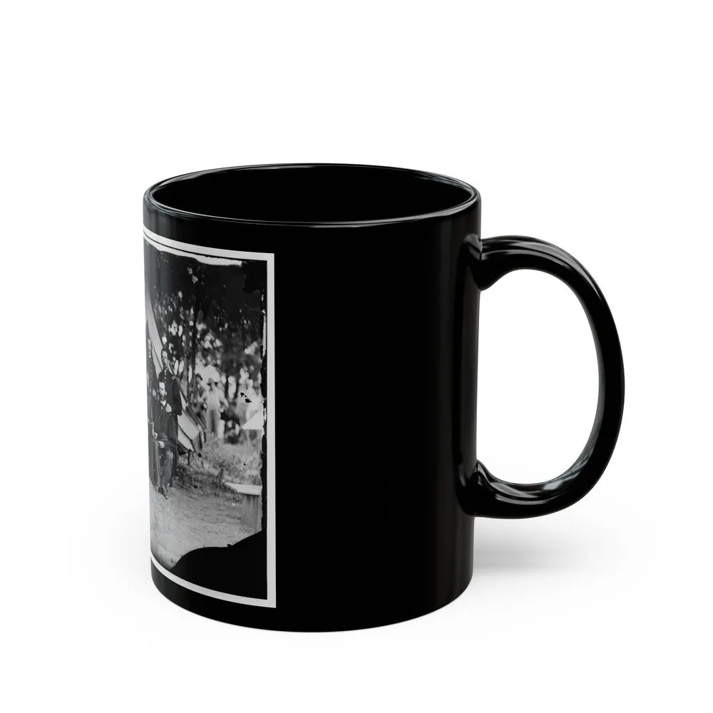 Washington, District Of Columbia. Gen. Jefferson C. Davis And Staff (U.S. Civil War) Black Coffee Mug-Go Mug Yourself