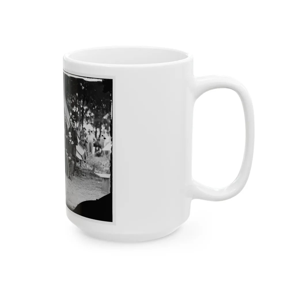 Washington, District Of Columbia. Gen. Jefferson C. Davis And Staff (U.S. Civil War) White Coffee Mug-Go Mug Yourself