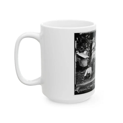 Washington, District Of Columbia. Gen. Napoleon Bonaparte Mclaughlen And Staff (U.S. Civil War) White Coffee Mug-Go Mug Yourself