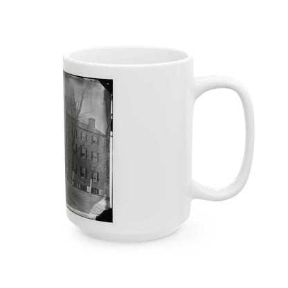 Washington, District Of Columbia. Group In Front Of Building (U.S. Civil War) White Coffee Mug-Go Mug Yourself