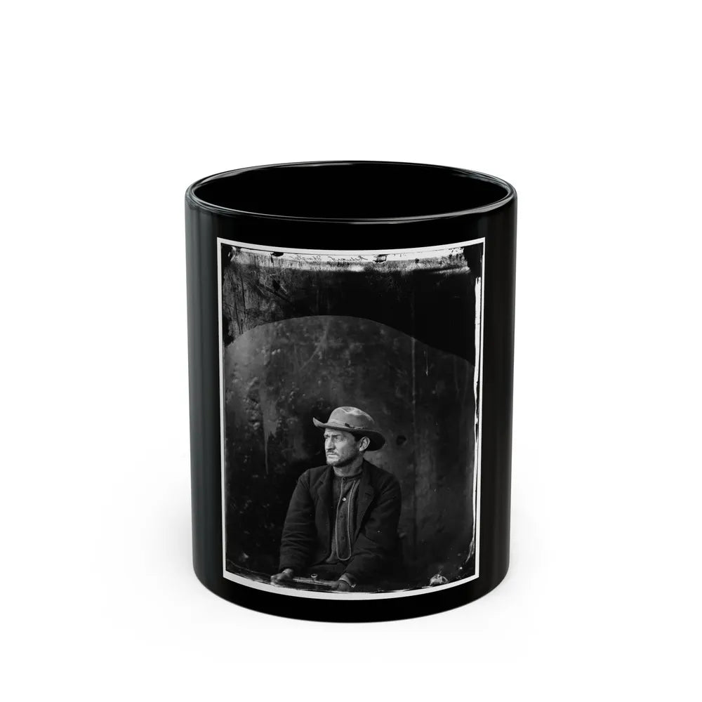 Washington Navy Yard, D.C. Edman Spangler, A Conspirator, In Hat And Manacled (U.S. Civil War) Black Coffee Mug-11oz-Go Mug Yourself