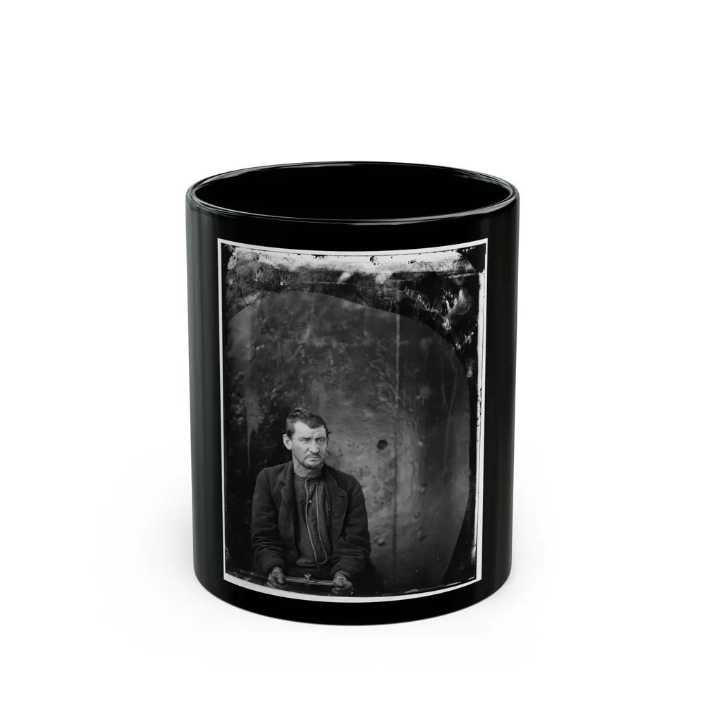 Washington Navy Yard, D.C. Edman Spangler, A Conspirator, Manacled (U.S. Civil War) Black Coffee Mug-11oz-Go Mug Yourself