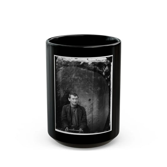 Washington Navy Yard, D.C. Edman Spangler, A Conspirator, Manacled (U.S. Civil War) Black Coffee Mug-15oz-Go Mug Yourself