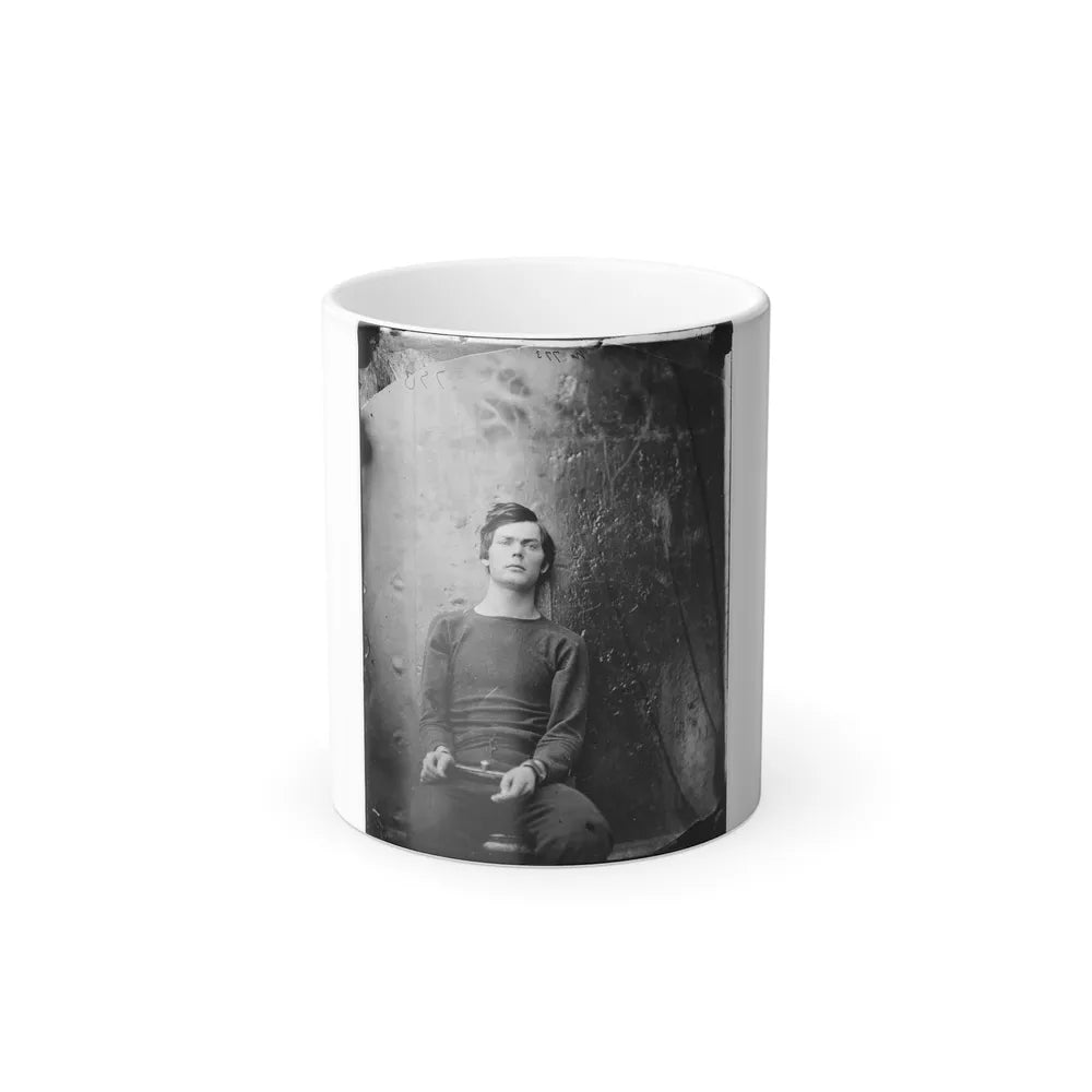 Washington Navy Yard, D.C. Lewis Payne, in Sweater, Seated and Manacled (U.S. Civil War) Color Changing Coffee Mug 11oz-11oz-Go Mug Yourself
