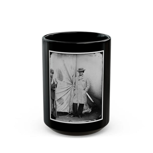 Washington Navy Yard, D.C. Lewis Payne, The Conspirator Who Attacked Secretary Seward, Standing In Overcoat And Hat (U.S. Civil War) Black Coffee Mug-15oz-Go Mug Yourself