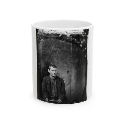 Washington Navy Yard, D.C. Edman Spangler, A  Conspirator,  Manacled (U.S. Civil War) White Coffee Mug 11oz - Go Mug Yourself