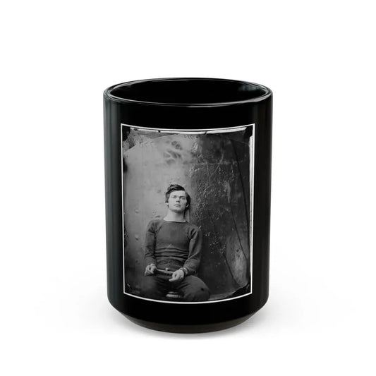Washington Navy Yard, D.C. Lewis Payne, In Sweater, Seated And Manacled (U.S. Civil War) Black Coffee Mug 15oz - Go Mug Yourself