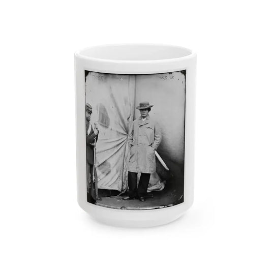 Washington Navy Yard, D.C. Lewis Payne, The Conspirator Who Attacked Secretary Seward, Standing In Overcoat And Hat (U.S. Civil War) White Coffee Mug 15oz - Go Mug Yourself