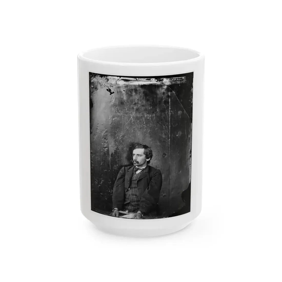 Washington Navy Yard, D.C. Michael O'laughlin, A Conspirator, Manacled (U.S. Civil War) White Coffee Mug 15oz - Go Mug Yourself