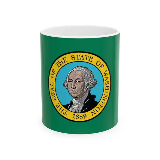Washington State Flag (United States) White Coffee Mug-11oz-Go Mug Yourself