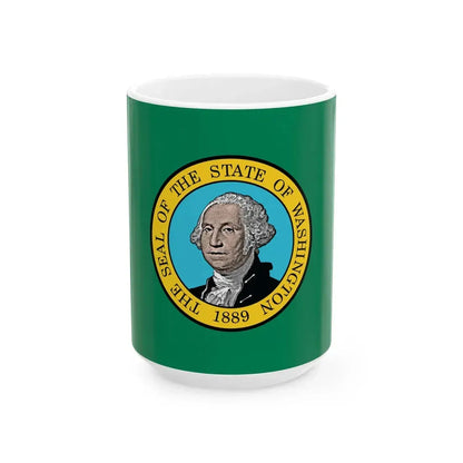 Washington State Flag (United States) White Coffee Mug 15oz - Go Mug Yourself