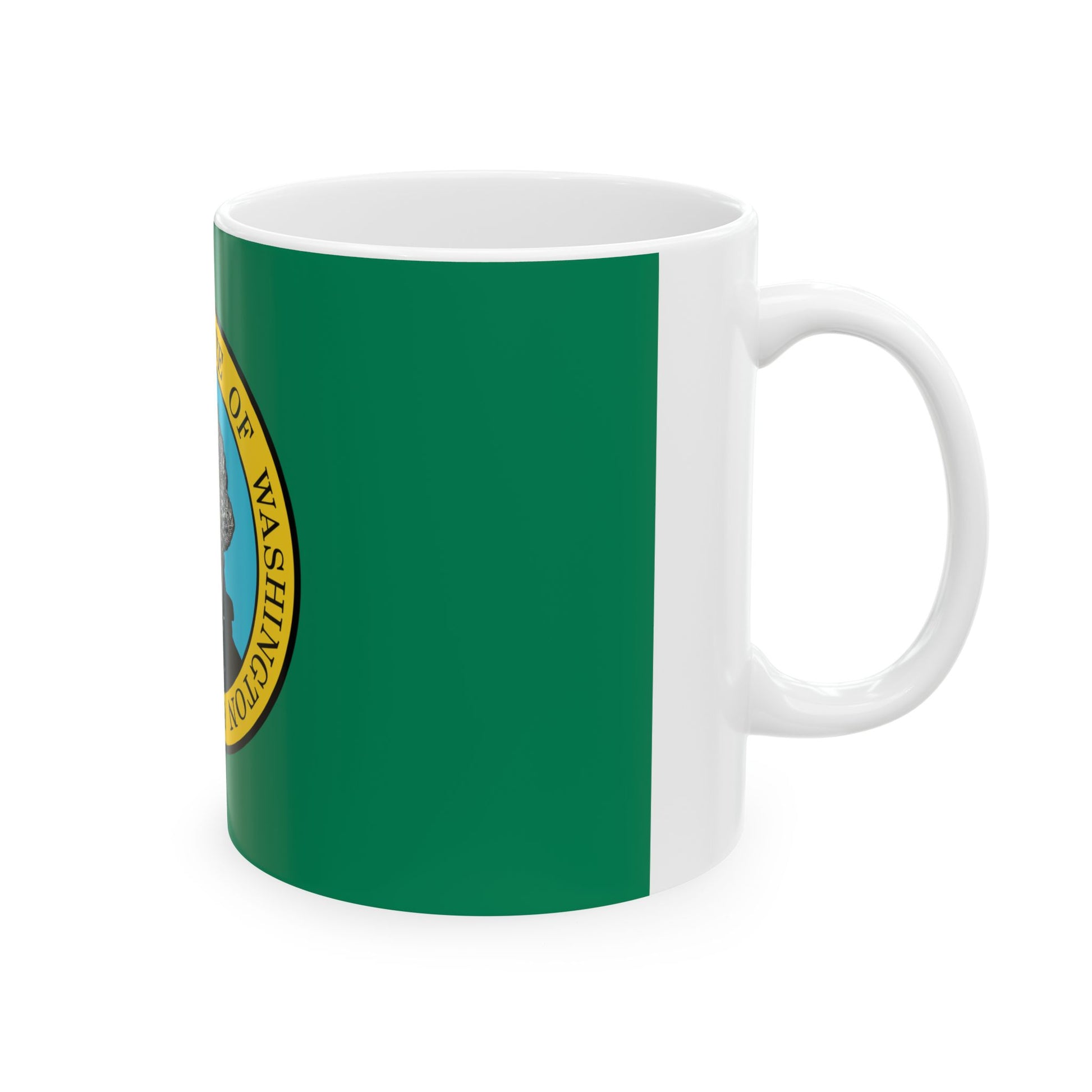 Washington State Flag (United States) White Coffee Mug-Go Mug Yourself