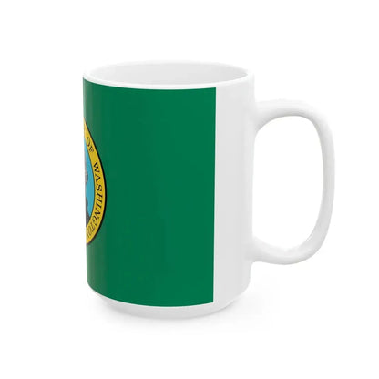 Washington State Flag (United States) White Coffee Mug - Go Mug Yourself