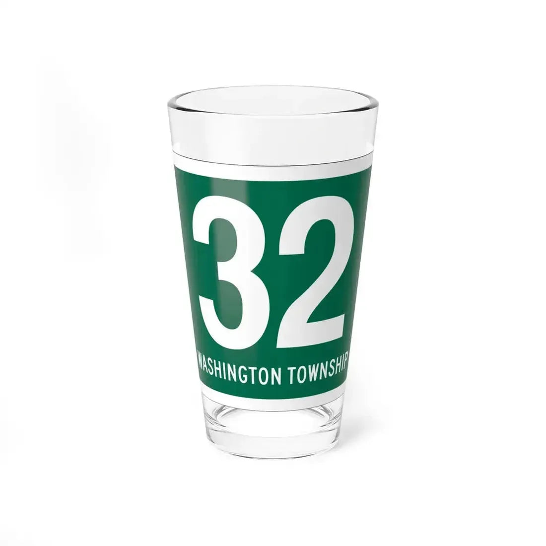 Washington Township Route 32 Paulding County Ohio (Ohio) (Road Sign) Pint Glass 16oz 16oz - Go Mug Yourself