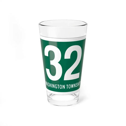 Washington Township Route 32 Paulding County Ohio (Ohio) (Road Sign) Pint Glass 16oz 16oz - Go Mug Yourself