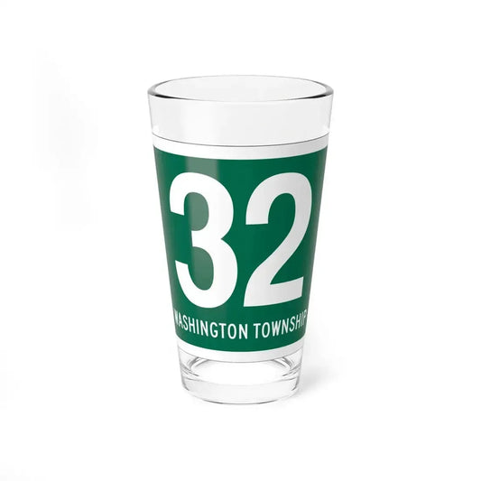 Washington Township Route 32 Paulding County Ohio (Ohio) (Road Sign) Pint Glass 16oz 16oz - Go Mug Yourself