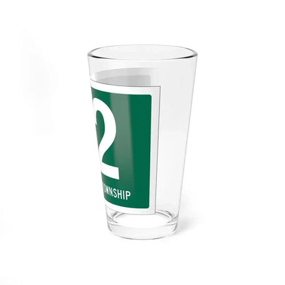 Washington Township Route 32 Paulding County Ohio (Ohio) (Road Sign) Pint Glass 16oz - Go Mug Yourself