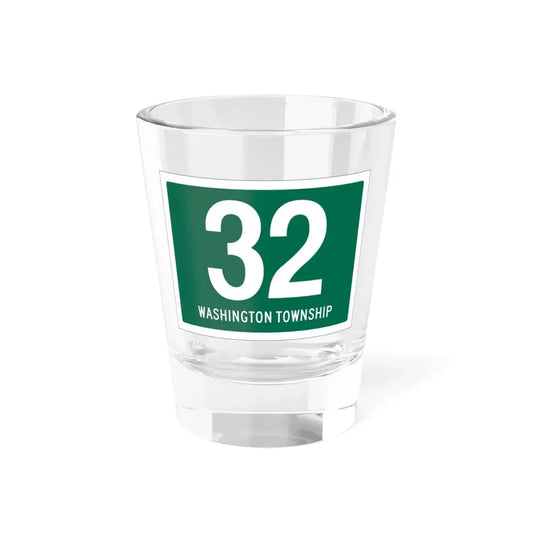 Washington Township Route 32 Paulding County Ohio (Ohio) (Road Sign) Shot Glass 1.5oz 1.5oz - Go Mug Yourself