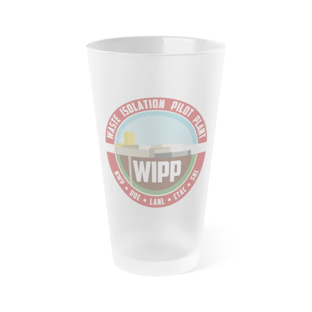 Waste Isolation Pilot Plant - Frosted Pint Glass 16oz-16oz-Frosted-Go Mug Yourself