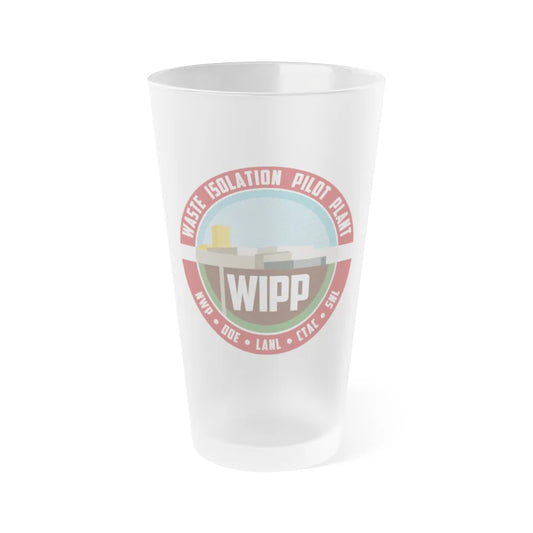 Waste Isolation Pilot Plant - Frosted Pint Glass 16oz-16oz-Frosted-Go Mug Yourself