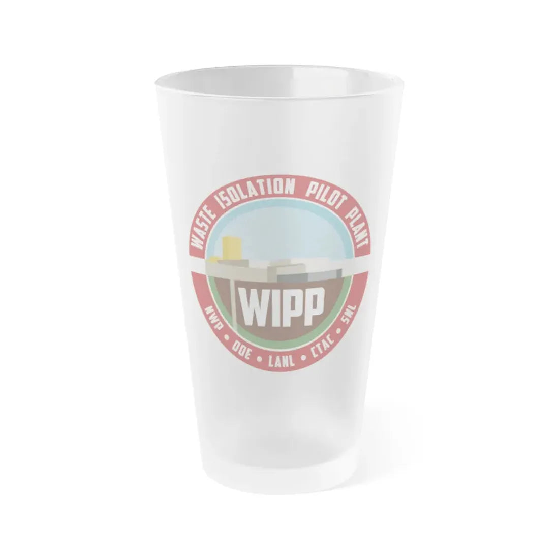 Waste Isolation Pilot Plant - Frosted Pint Glass 16oz 16oz Frosted - Go Mug Yourself