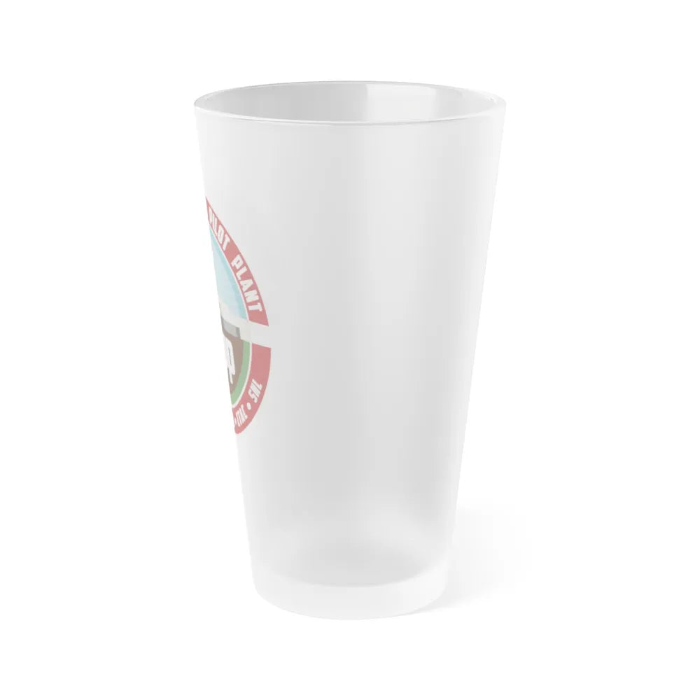 Waste Isolation Pilot Plant - Frosted Pint Glass 16oz-Go Mug Yourself