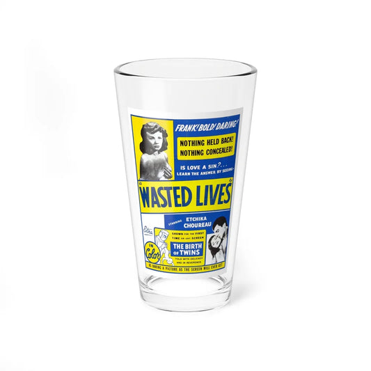 WASTED LIVES 1957 Movie Poster - Pint Glass 16oz-16oz-Go Mug Yourself