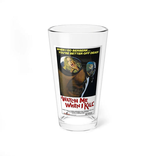 WATCH ME WHEN I KILL 1977 Movie Poster - Pint Glass 16oz-16oz-Go Mug Yourself