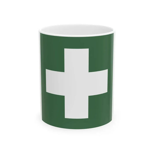 Water ambulance service flag Hungary (Hungary) White Coffee Mug 11oz - Go Mug Yourself
