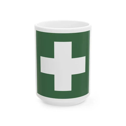 Water ambulance service flag Hungary (Hungary) White Coffee Mug 15oz - Go Mug Yourself