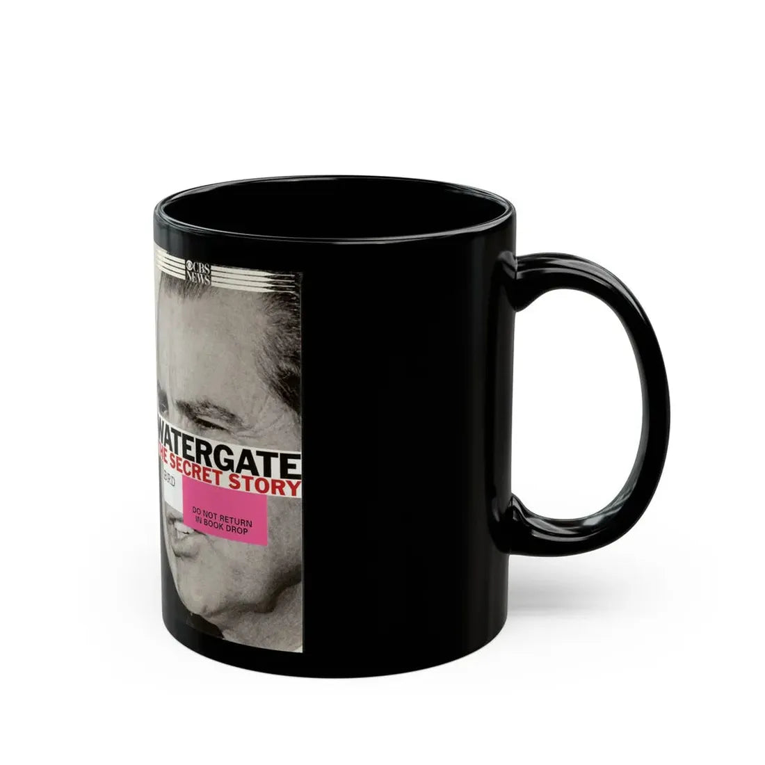 WATERGATE THE SECRET STORY (VHS COVER) - Black Coffee Mug - Go Mug Yourself