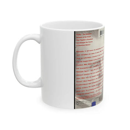 WATERGATE THE SECRET STORY (VHS COVER) - White Coffee Mug - Go Mug Yourself