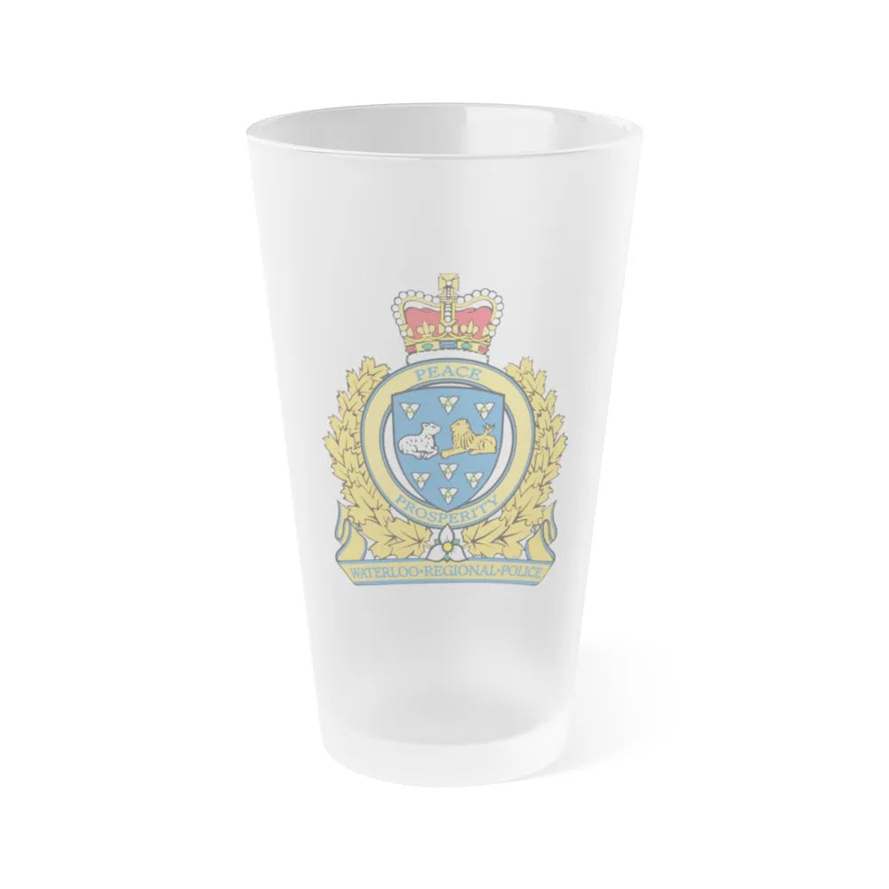 Waterloo Regional Police - Frosted Pint Glass 16oz-16oz-Frosted-Go Mug Yourself