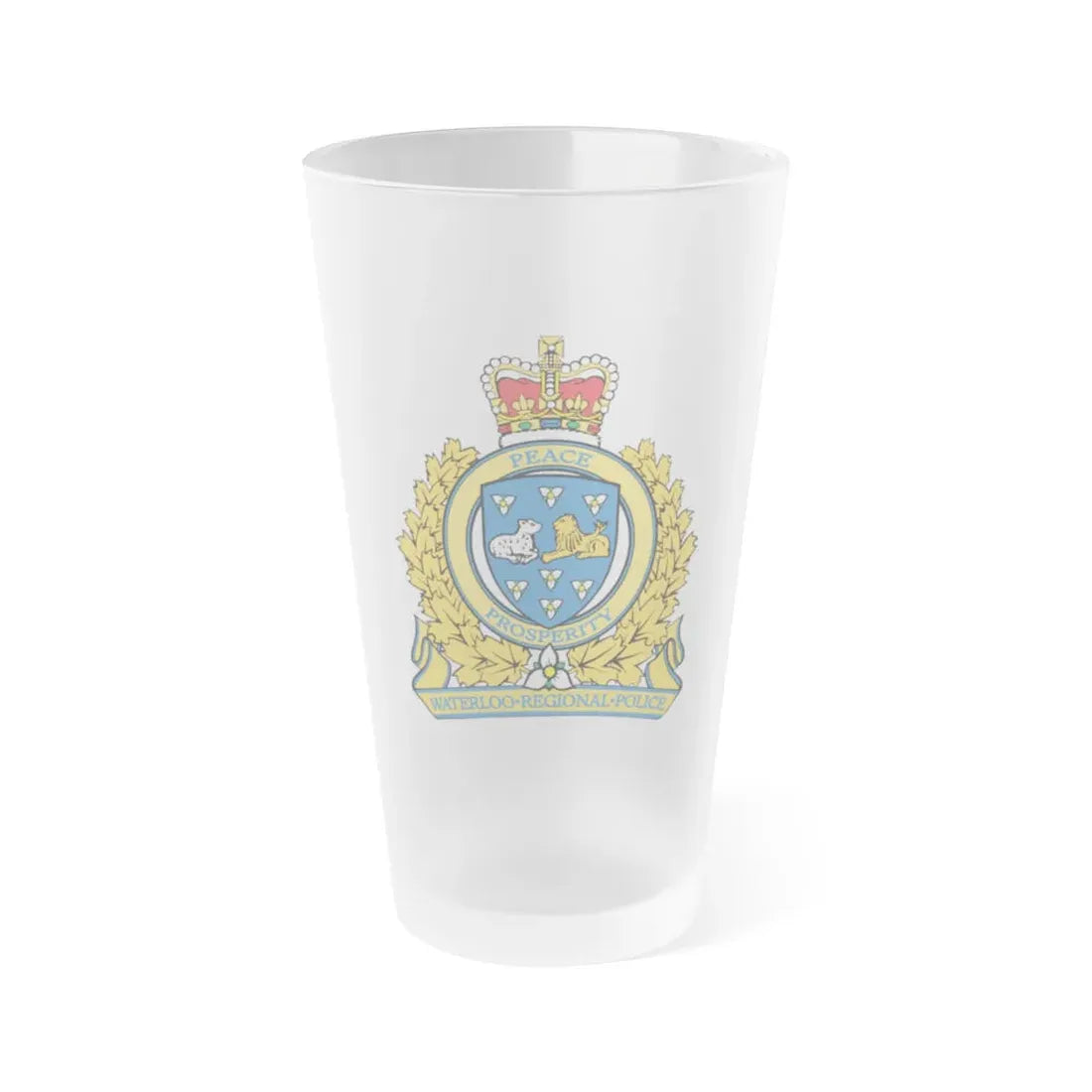 Waterloo Regional Police - Frosted Pint Glass 16oz 16oz Frosted - Go Mug Yourself