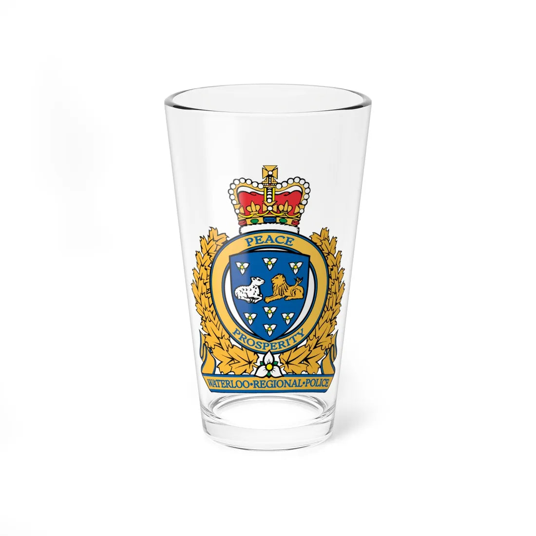 Waterloo Regional Police - Pint Glass 16oz 16oz - Go Mug Yourself