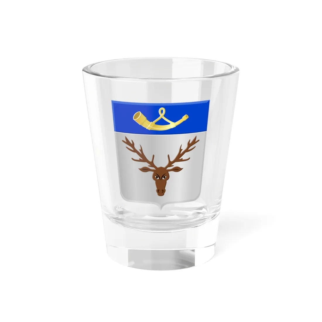 Watermaal-Bosvoorde wapen (Belgium) (Coat of Arms) Shot Glass 1.5oz 1.5oz - Go Mug Yourself