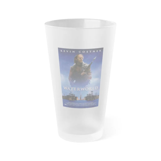 WATERWORLD 1995 Movie Poster - Frosted Pint Glass 16oz-16oz-Frosted-Go Mug Yourself