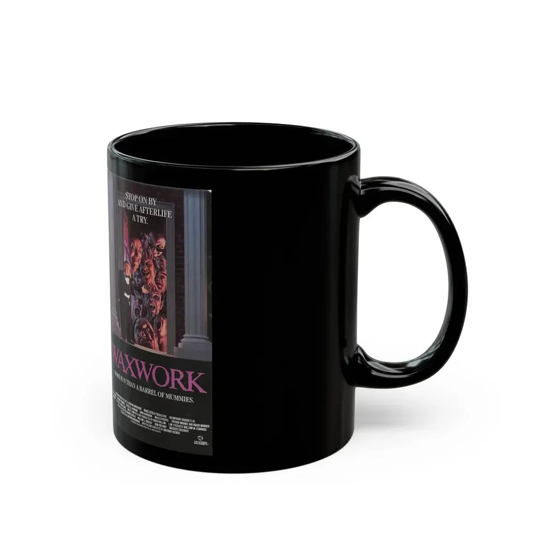 WAXWORK VESTRON VIDEO (VHS COVER) - Black Coffee Mug - Go Mug Yourself