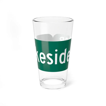 Wayne County 102 NY blade sign (New York) (Road Sign) Pint Glass 16oz 16oz - Go Mug Yourself