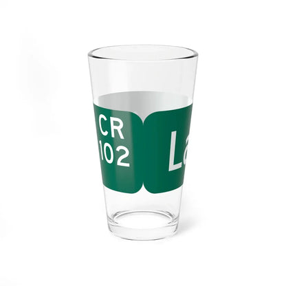 Wayne County 102 NY blade sign (New York) (Road Sign) Pint Glass 16oz - Go Mug Yourself